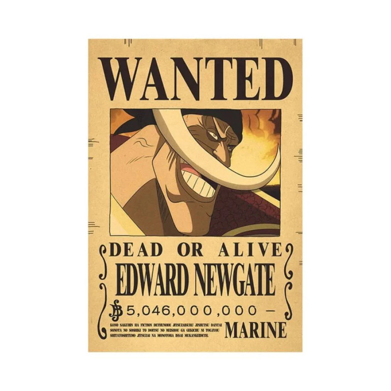 Framed Wanted Dead Or Alive Edward Newgate Paper Poster - (42X30CM) ملصق